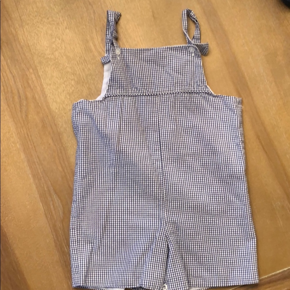 Little English boys sunsuit romper 💙